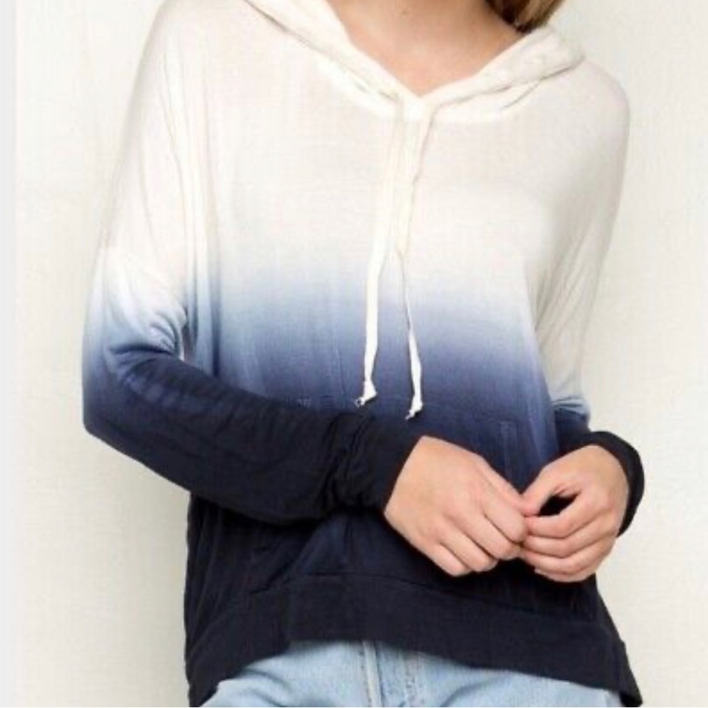 Brandy Melville Blue Ombré Layla Hoodie